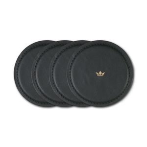 Hovedbilde DUTCHDELUXES Drikkebrikke i skinn 4pk | Svart